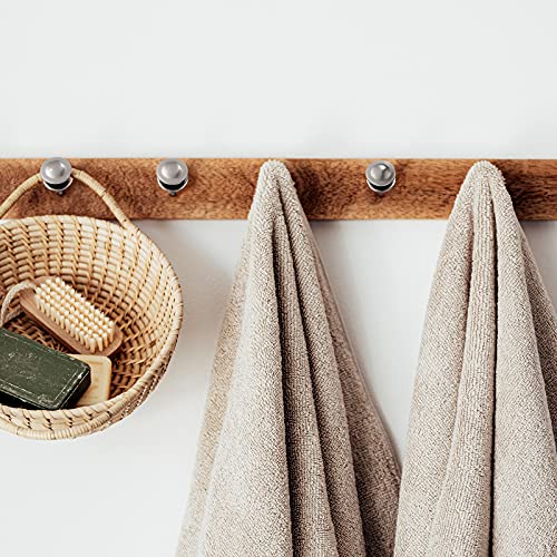 Image of Hotop 50 Pcs Double Headed Picture Hangers Nails Small Head Hanging Nails Picture Photo Hanging Hook Pins Decorative Nail Hook Hangers for Home Office School (Silver)