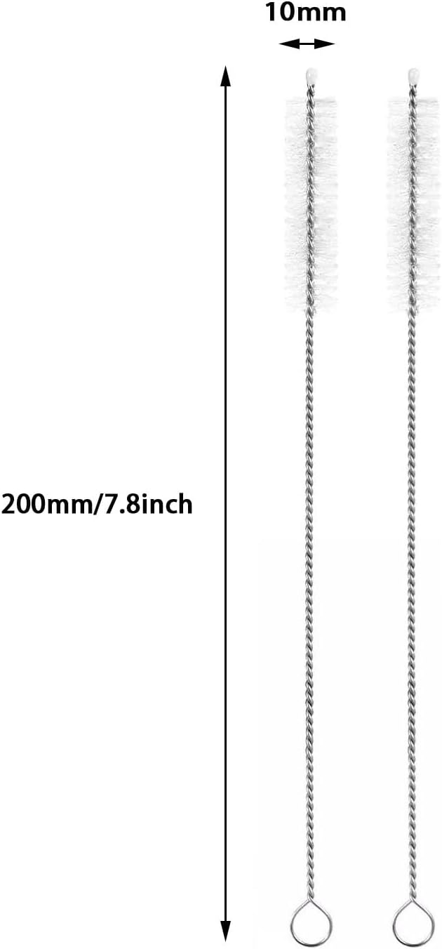 4Pcs Auto Sunroof Drain Cleaning Tools, 118/78 Inch Flexible Tube with 2Pcs 7.9inch Cleaning Brush Drain Skinny Pipe Drain Dredge Cleaning Tool Compatible with Car