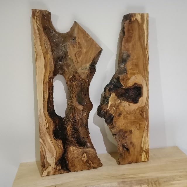 Live edge Rustic Wood Slab from Olive Wood 20"