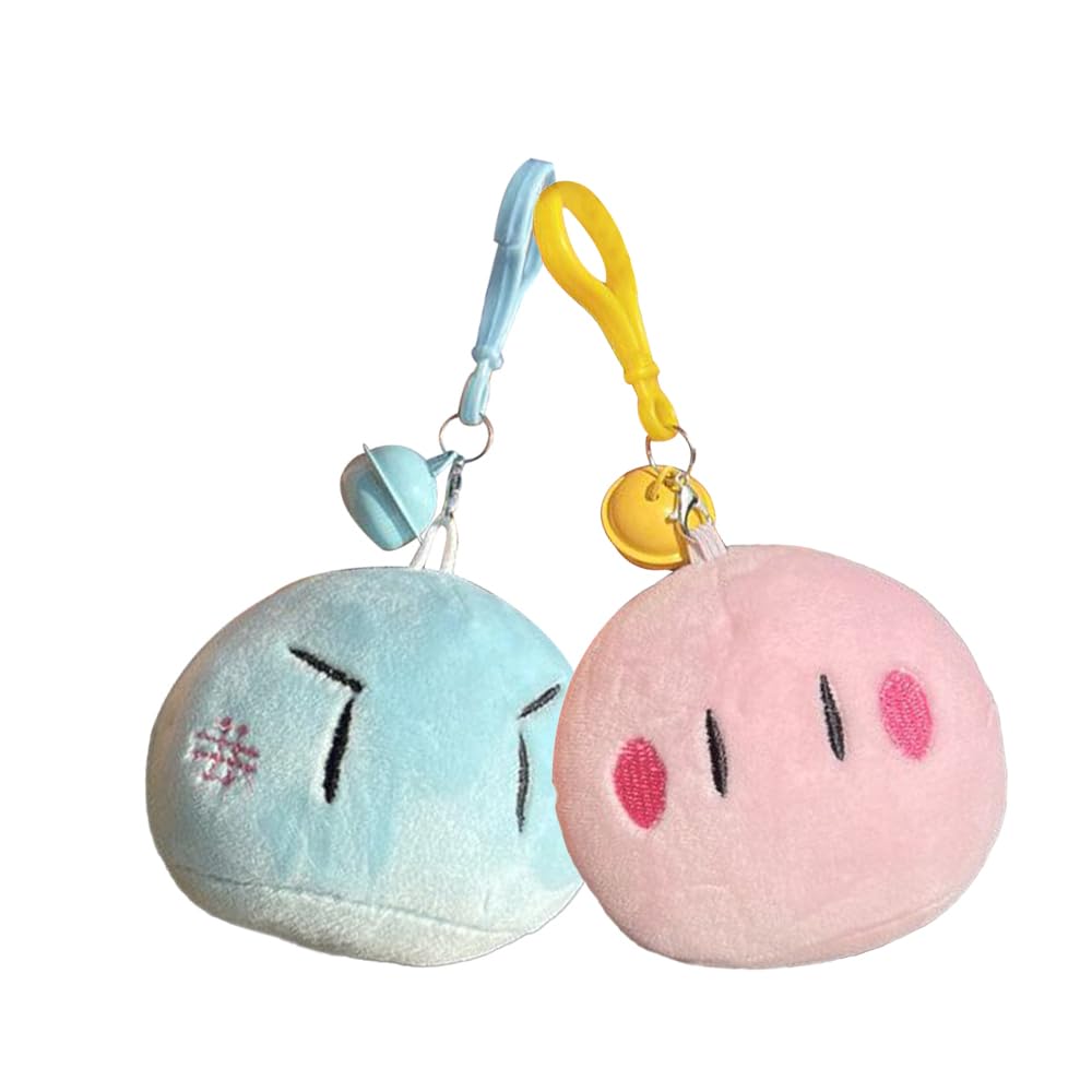 Rimuru Plush Stuffed Animal Pendant Pink/Blue Anime Soft Figures Cute Milim Plush Keychain for Backpack Decoration
