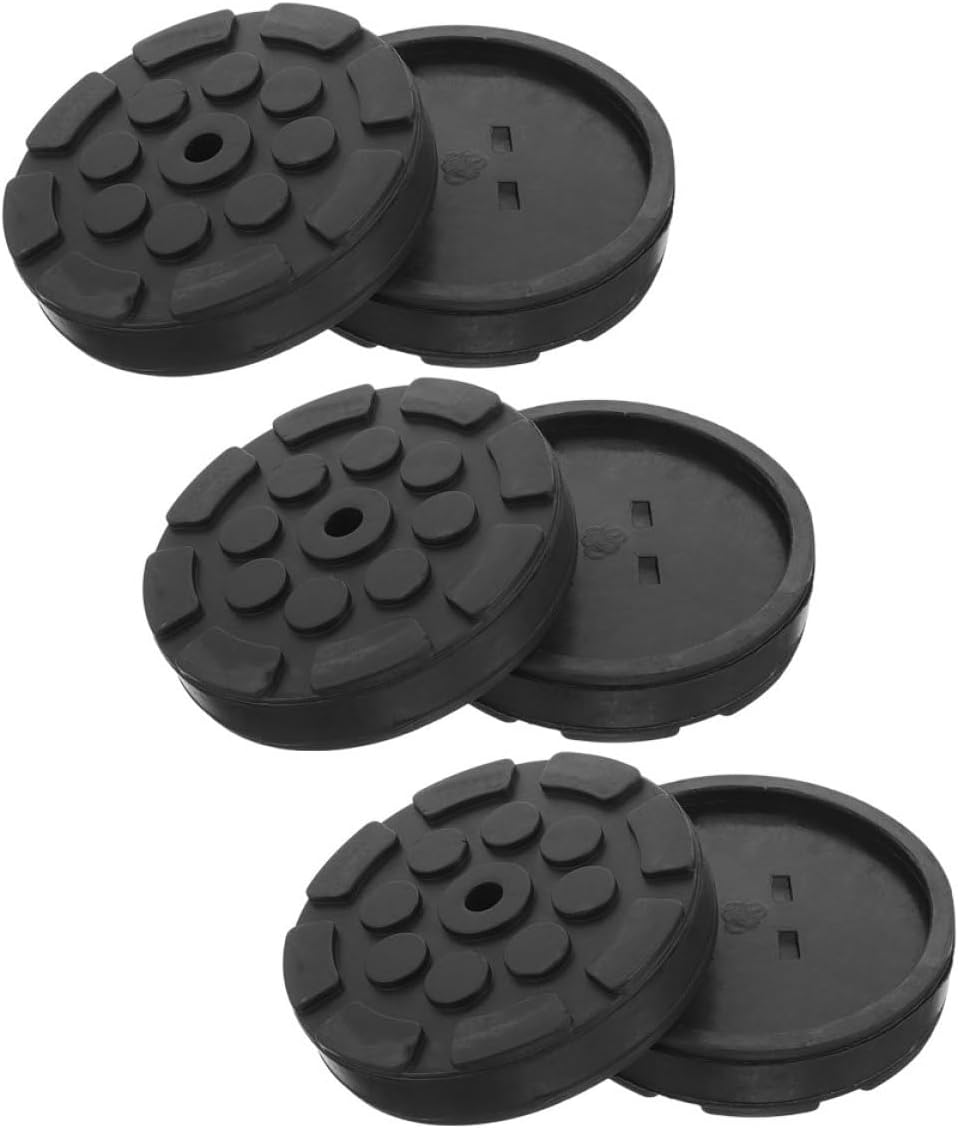 6pcs Octagonal Rubber Jack Pads Universal Pinch Weld Floor Jack Adapters Heavy Duty Automotive Lift Blocks for Car and Trailer Hoists