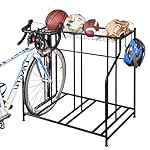 Mythinglogic Garage Bike Storage Rack, Freestanding Organizer for Adult or Kids Bike, 3 Bicycle Holder for Indoor and Outdoor Use