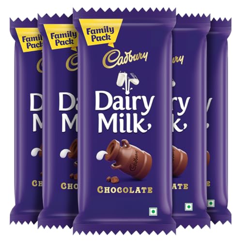 Image of Cadbury Dairy Milk Family Pack Chocolate Bar, 112 G (Pack of 5),560 G
