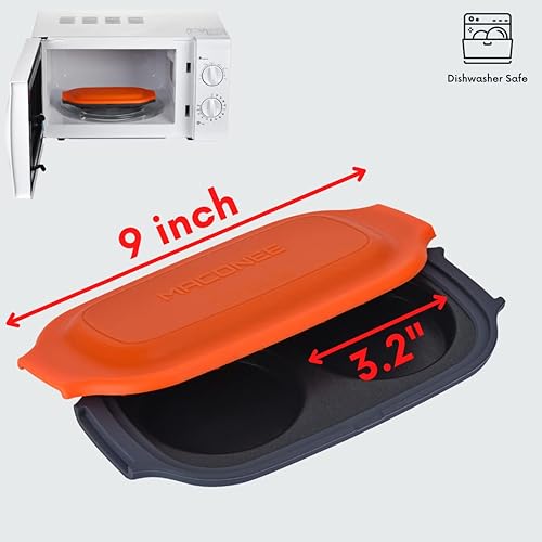 Miniatura 5 de Freidora de huevos para microondas para huevos McMuffin  Olla de huevos para microondas y escalfadora para sándwiches de desayuno  Máquina para