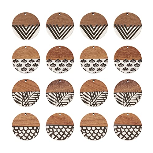 Boucles d'oreilles bois résine 35 mm lot de fabrication de bijoux DIY