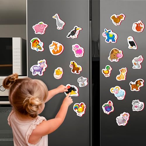 Little World RK93010-04 Large Set Of 25 Foam Fridge Magnets For Toddlers 1-3 - Refrigerator Magnets thumb #3