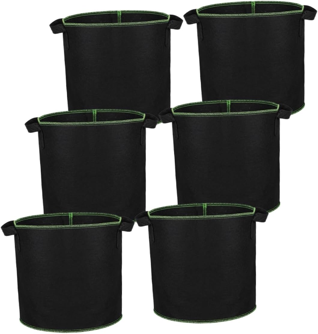 balacoo 24pcs Non-Woven Grow Bags for Plants Thickened Fabric Vegetable Nursery Pots for Growing Fruits Potatoes and Flowers Breathable Design Prevents Root and Water Loss