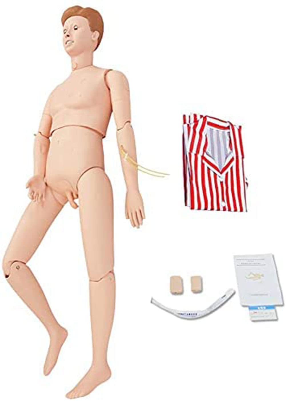 Wielofunkcyjny trening pielęgniarski Model manekina Symulator opieki nad pacjentem, ludzki model anatomiczny, dla pielęgniarstwa Szkolenie medyczne Edukacja Materiały medyczne (Male)