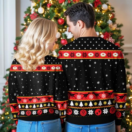 Image of 99TIMORO Crawler Game Ugly Christmas Sweater for Men and Women, Holiday Pullover Novelty Crewneck Sweatshirt, Festive Outfit Gift