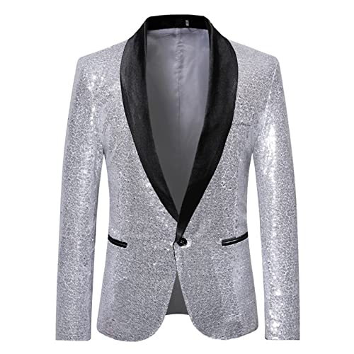 Combinaison décontractée pour homme paillettes costume scène chic