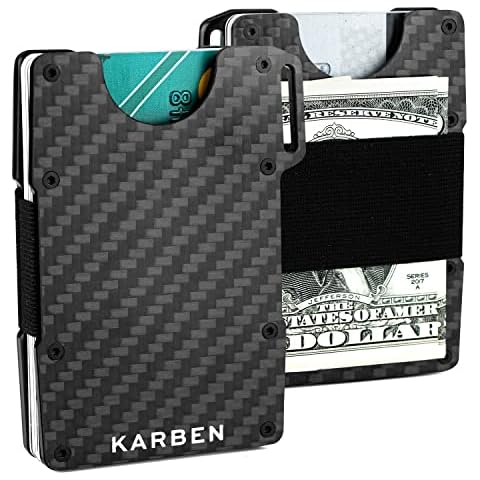 KARBEN Billetera de Fibra de Carbono con Bloqueo RFID Cover