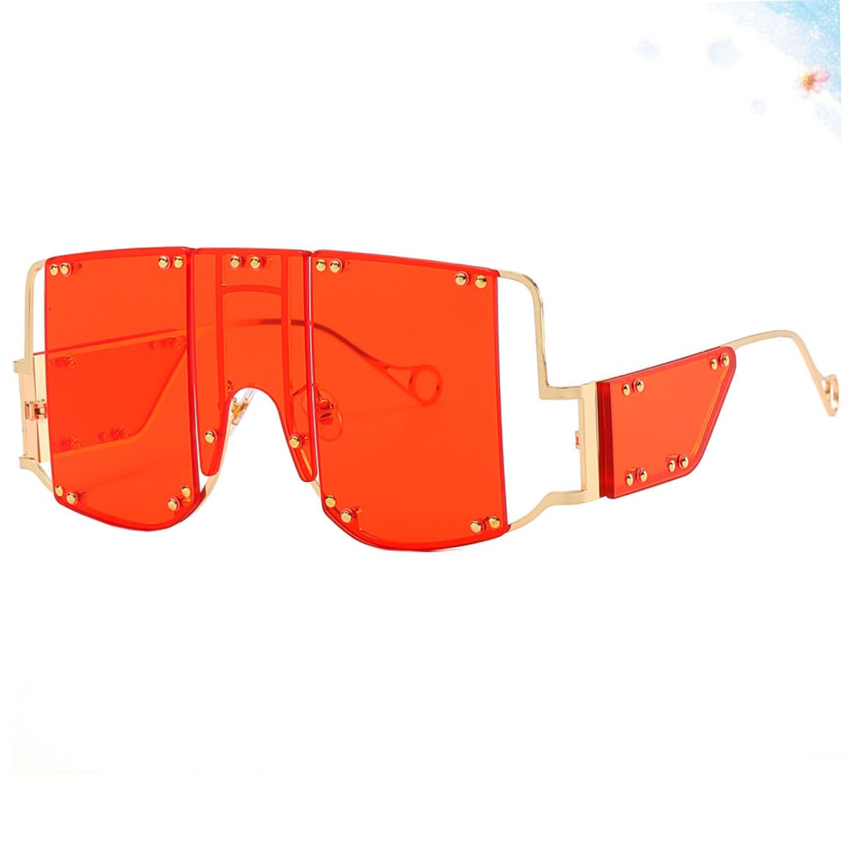 GALPADA Gafas De Sol De Fiesta Gafas Sin Montura Antigua Gafas De Moda Gafas De Fiesta Gafas De Sol Retro Gafas De Sol Steampunk Gafas De Sol De Gran Tamaño Tonos Gafas De Moda Moda