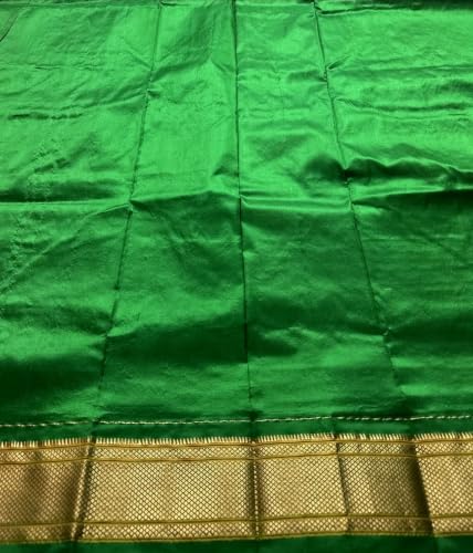 Kaushya green paithani silk saree in pure silk – image 4
