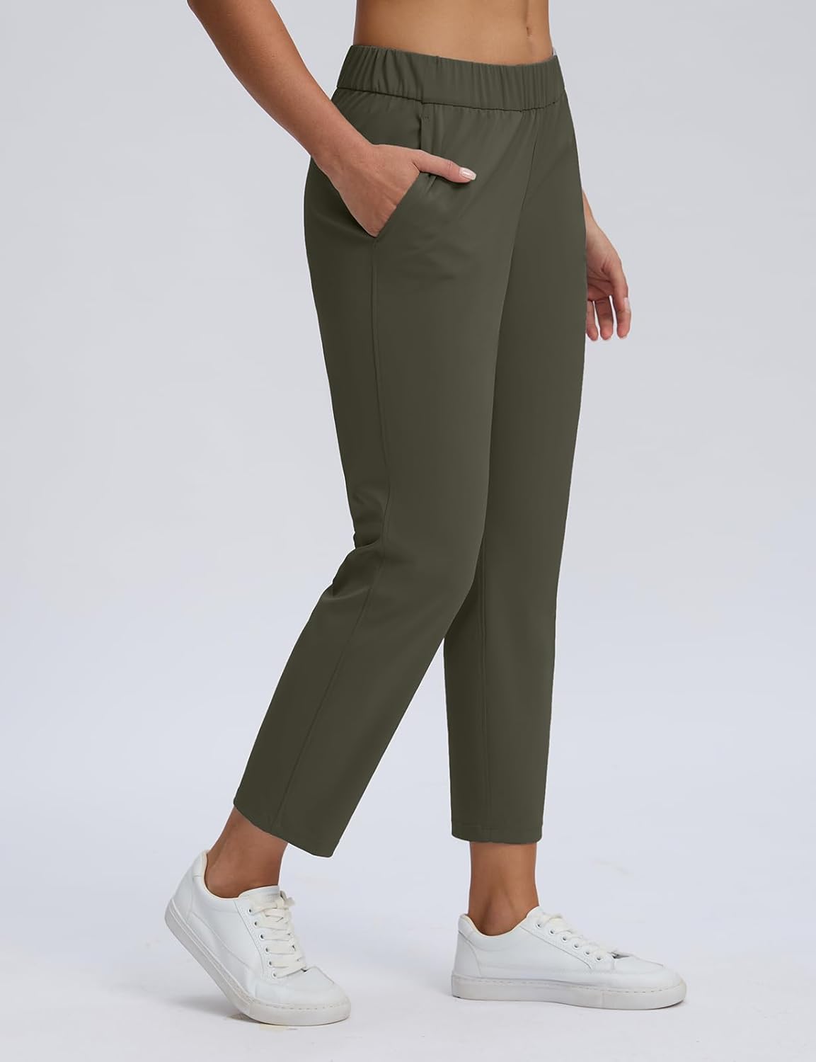 Seamaid Women's Golf Pants with Pockets 7/8 Stretch Ankle Travel Pants for Athletic Casual - Image 3