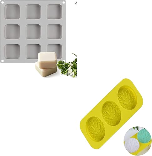 2 moldes de jabón de silicona para hacer jabón