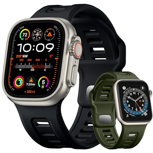 Bracelets de sport robustes en silicone haut de gamme Apple Watch