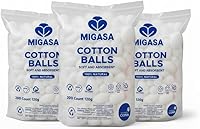 FluffyNA 600 Count Bulk Cotton Balls - Hypoallergenic Natural Snow Decor for Christmas Trees, Crafts, Holiday Displays & Pet-Safe Homes
