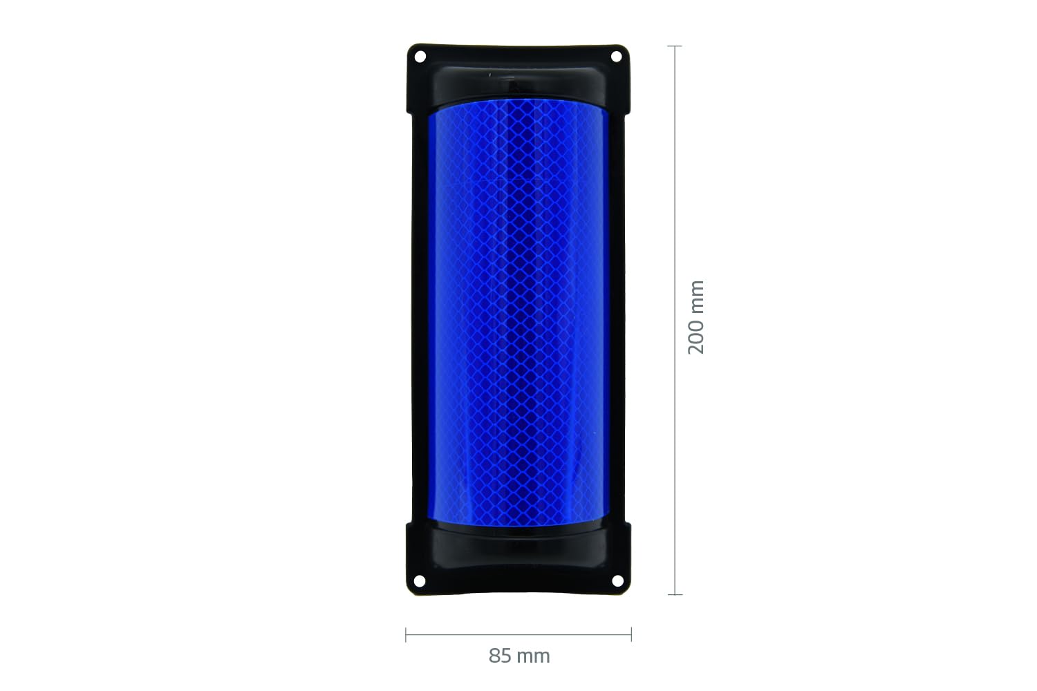 Wildwarner blau - Wildwarnreflektoren halbrund mit stark reflektierender Folie von 3M Serie 4095 - zur Reduzierung von Wildunfällen (10x)