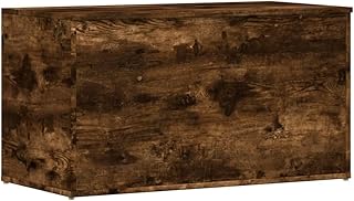 VidaXL Storage Chest Home Living Room Storage Trunk Container Organiser Box Coffee Couch Table Furniture Smoked Oak Engineered Wood