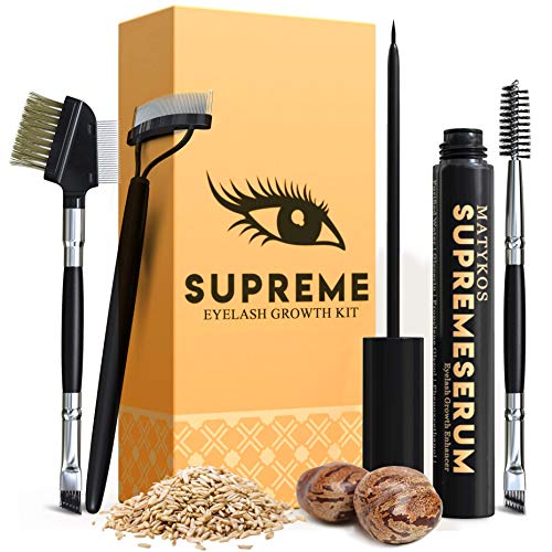 Organic Eyelash Growth Serum by Matykos - 100% Vegan Ingredients, Irritation Free