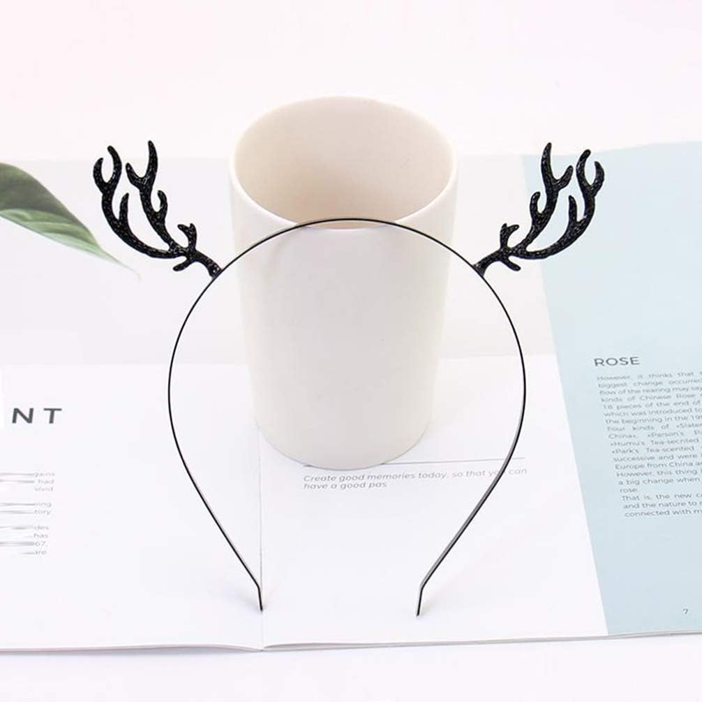Beaupretty 3pcs Christmas Reindeer Headband Deer Antler Hair hoop Metal Headband Hair Clasp Headdress for Festival Holiday Xmas Party Banquet - Image 5