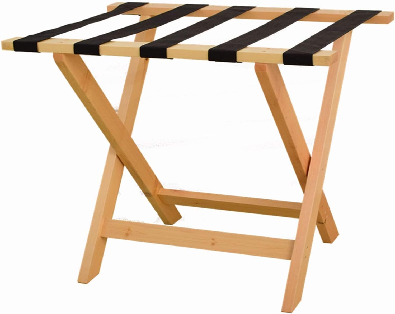 Folding Luggage Rack for Guest Room & Hotel, Space-Saving Suitcase Stand & Clothes Rack, Bedside Storage Solution, Floor-to-Ceiling Design (Beige 60x40x60cm)