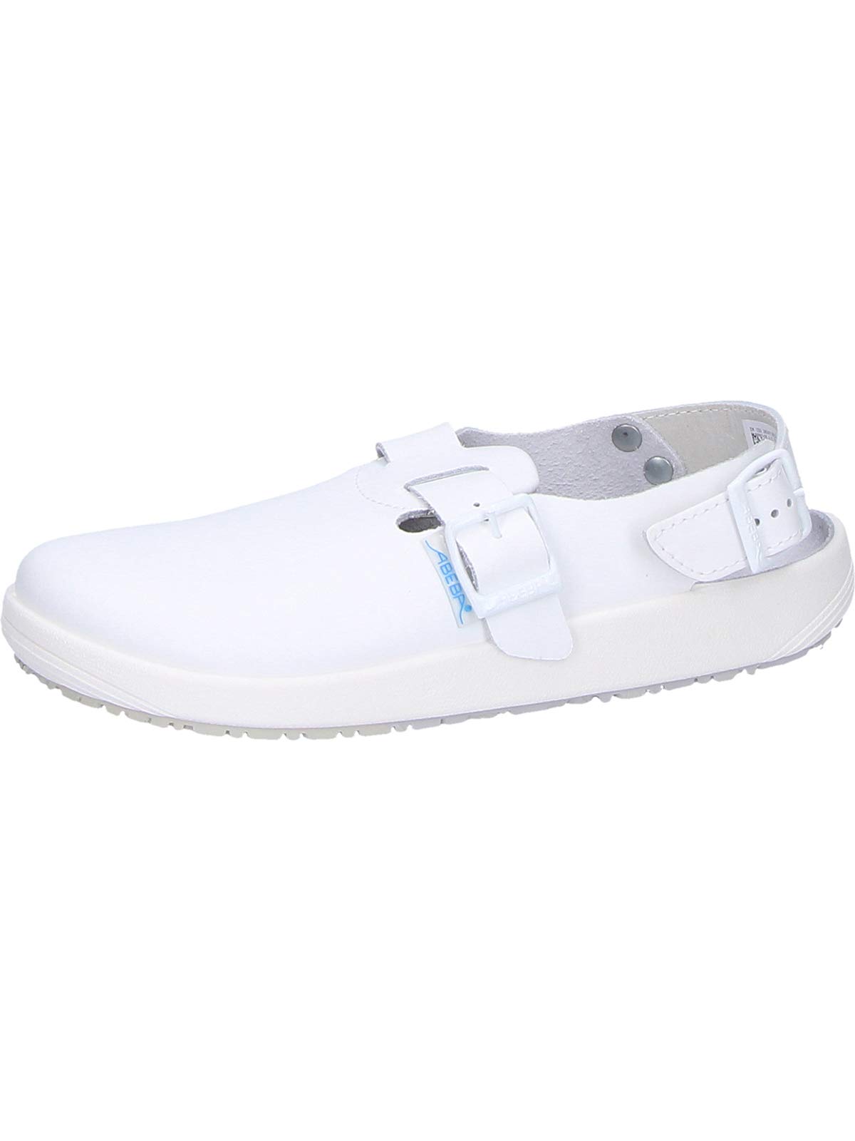 Abeba - Zuecos de Cuero para Hombre Blanco Blanco Blanco Blanco