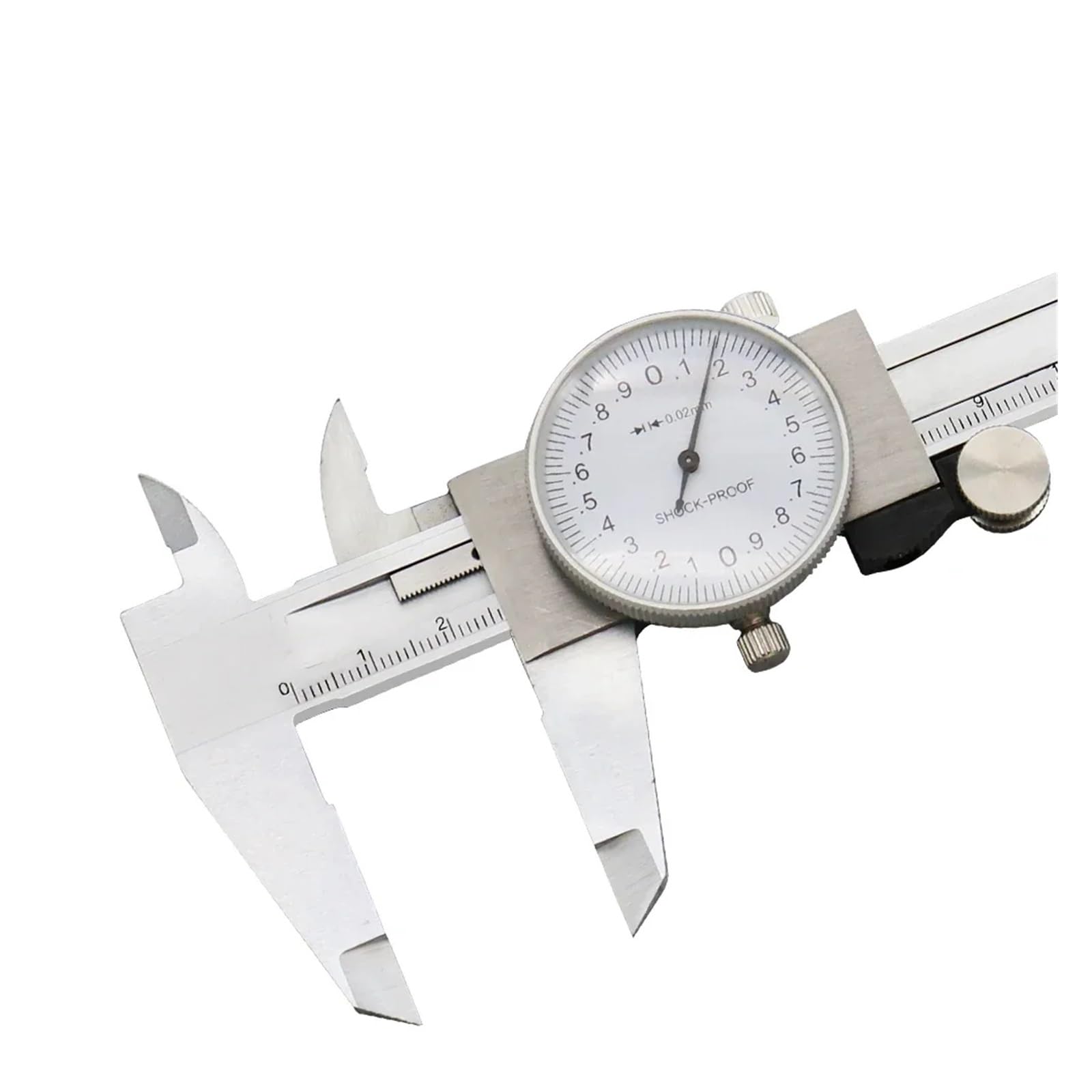 tianwandong Messschieber mit Zifferblatt, 0–150 mm, 0,02 mm, Industrie-Messschieber aus rostfreiem Stahl, stoßfestes metrisches Messwerkzeug(NO 1)