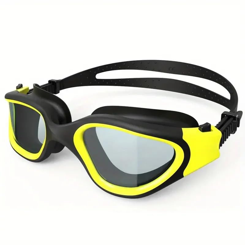 GAREGEAR Adult Anti-Fog UV Protection Lens Men Women Swimming Goggles Waterproof Adjustable Silicone Clear Lens Swim Glasses Adults (Yellow)