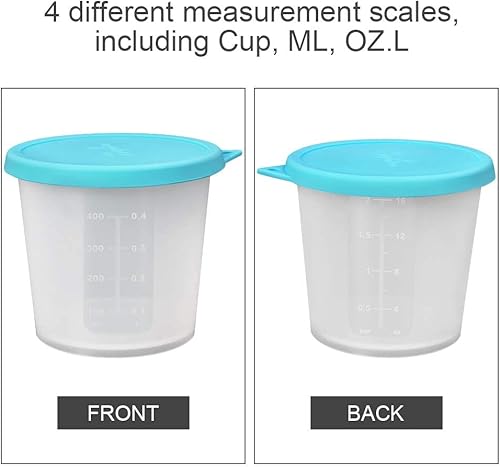 Miniatura 9 de SOPHICO Mini recipientes de helado de 8 onzas con tapas de silicona, tinas de almacenamiento para congelador para helados caseros, preparación de