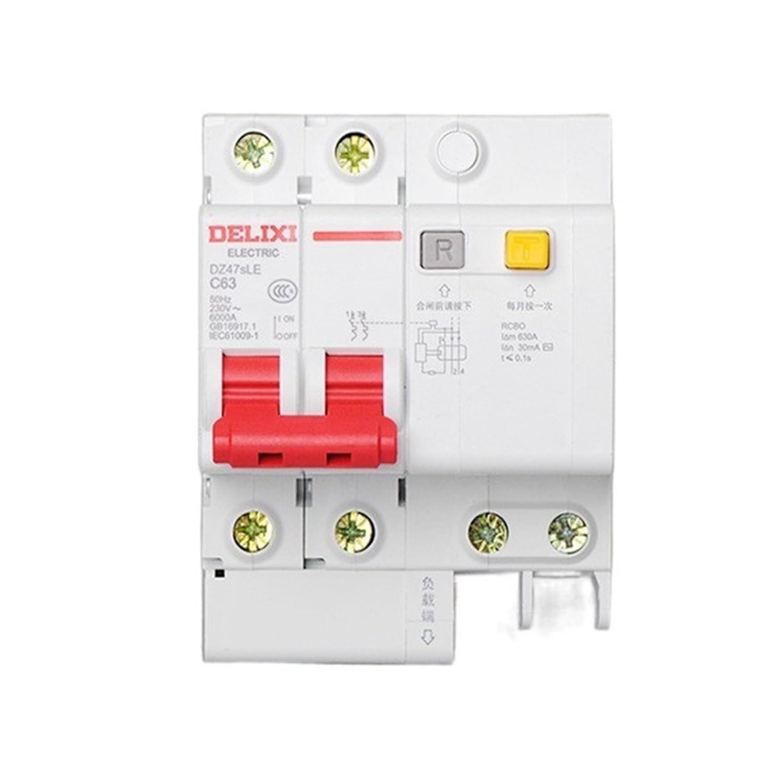 Interruptor de aire Tipo D DZ47sLE soluciona saltos de luz y cortes de energia 2P