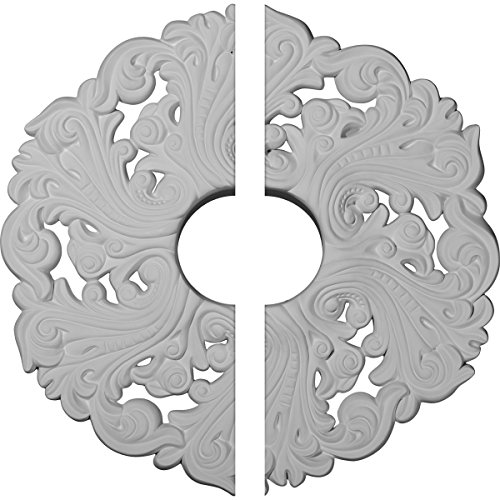 Ekena Millwork CM19OR2 Orrington Ceiling Medallion, 19 5/8"OD x 4 3/4"ID x 1 3/4"P (Fits Canopies up to 4 3/4"), Factory Primed