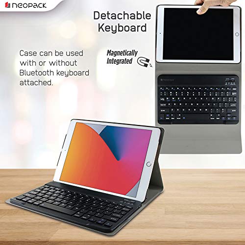 Image of Neopack Smart Folio Case with Wireless Keyboard for iPad 10.2 inch - 7th & 8th Gen (Black)