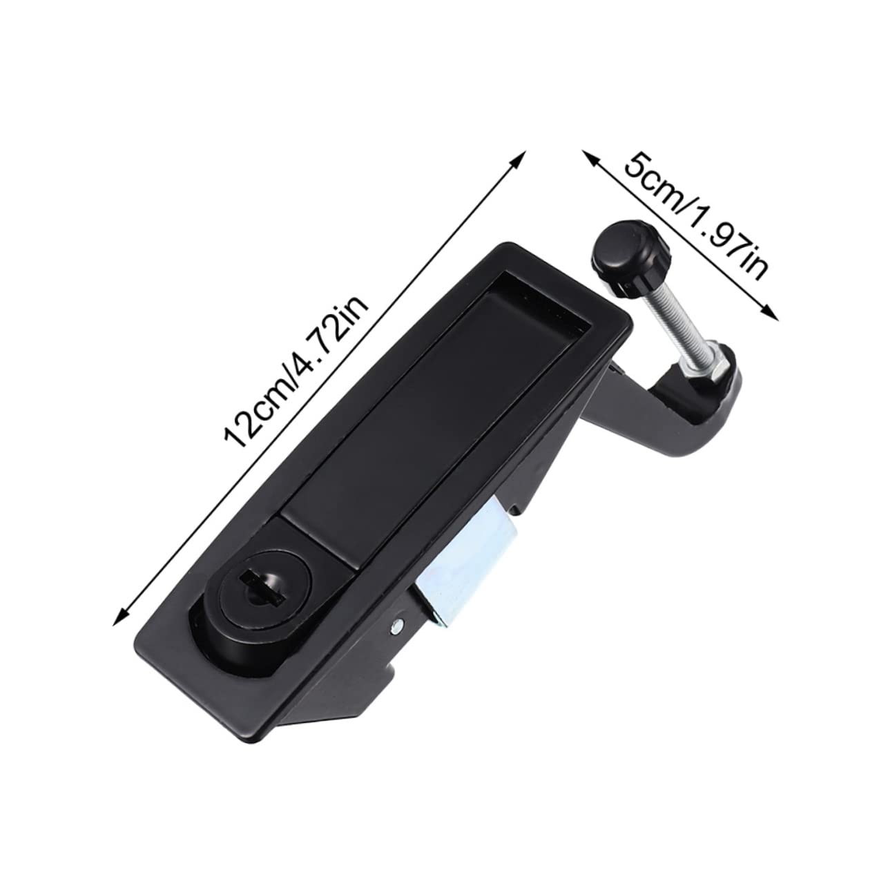 SOLUSTRE 1pc Black Key Type Industrial Cabinet Lock Compression Latch Easy Operation Sturdy Secure