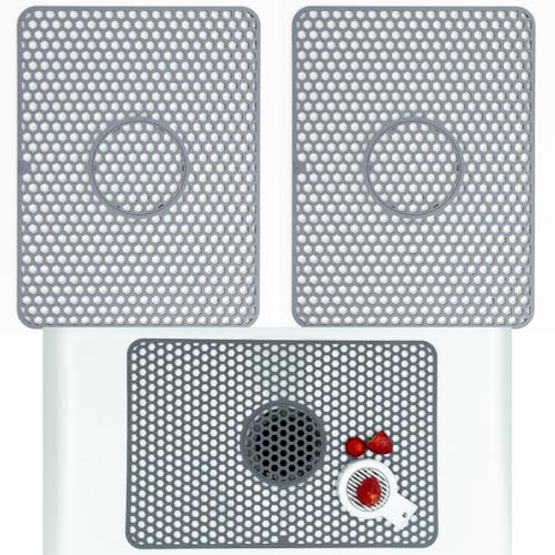 Better Houseware Silicone Sink Protectors for Kitchen Sink – Protects Sink & Dishes from Scratches Non-Slip with Elevated Feet for Drainage Customizable Sink Hole – 2 Pack (18 x 12.125, 2, Large)