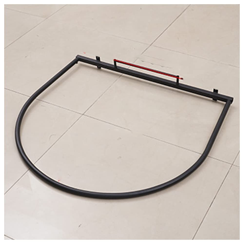 Black Shower Corner Shelf with UShaped Rod for Bathroom Changing RoomDurable SpaceSaving Design 100x100cm Ideal for Fitting Room or Closet Storage