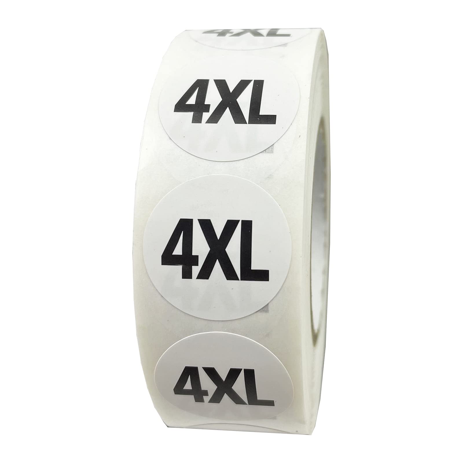 1000 unids 4XL ropa tamaño pegatinas etiquetas 7/8 "redondo auto-adhesivo tamaño pegatinas para ropa camisetas venta al por menor