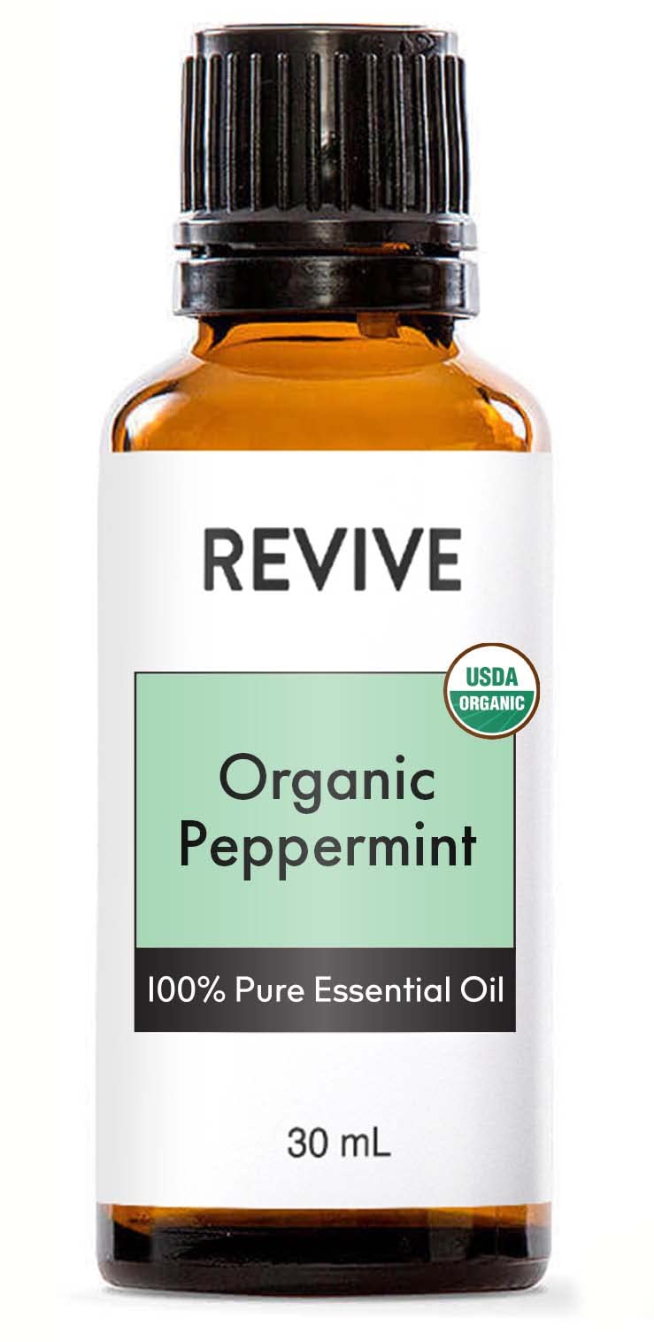 USDA Certified Organic Peppermint 30ml Essential Oil by Revive Essential Oils - 100% Pure Therapeutic Grade, for Diffuser, Humidifier, Massage, Aromatherapy, Skin & Hair Care