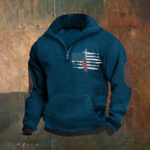 Mens Pullover Quarter Zip Mock Neck Pullover Sweat Shirts Casual Workout Daily Sweaters Plain Sweatshirt2