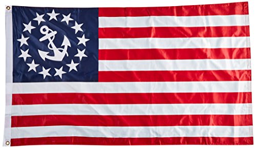 Us Flag Store U.S. Yacht Anchor Superknit Polyester Double Sided Flag, 3-Feet By 5-Feet