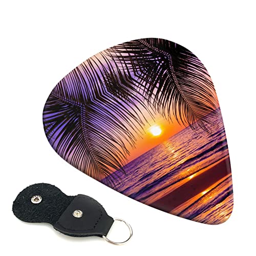 Sunset Ocean avec palmiers tropicaux Twilight Scenery Lot de 6 médiators pour guitare acoustique, guitare électrique… - Les Beatles, Paul McCartney, John Lennon, RIngo Starr, George Harrison Sunset Ocean avec palmiers tropicaux Twilight Scenery Lot de 6 médiators pour guitare acoustique, guitare électrique…