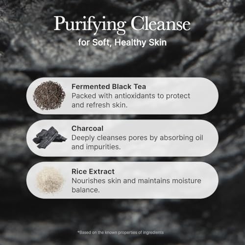Image of ARENCIA Black Tea Rice Mochi Face Cleanser, 120g, Pore Care, Sebum Control, Oily Skin