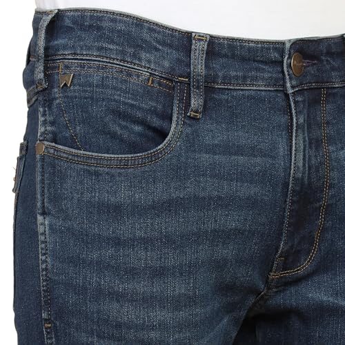 Image of Wrangler Men Blue Relaxed Fit High Rise Jeans