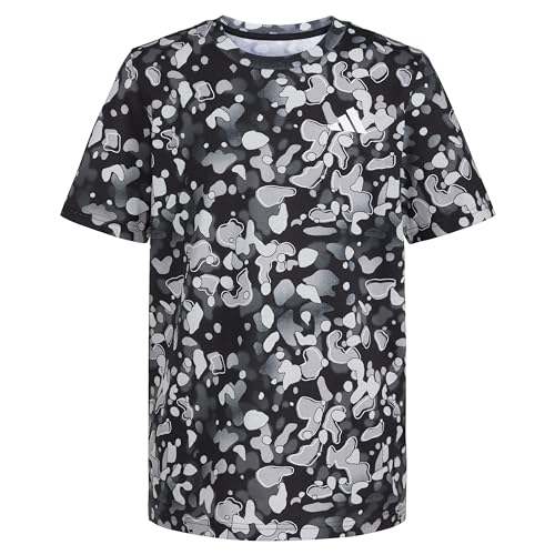 T-Shirt adidas Camouflage Garçon pour l'École et les Jeux en Plein Air
