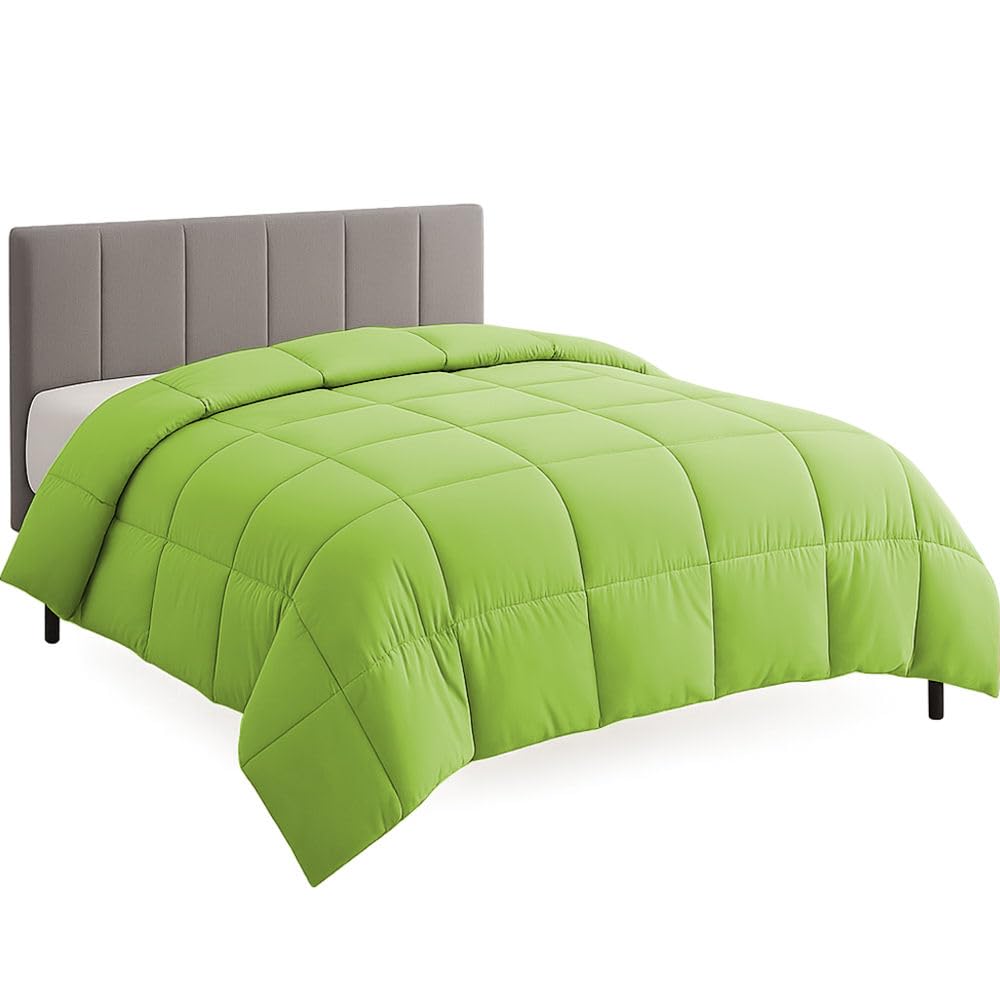 Oversized King Plus Size Comforter Set - All Season Down Alternative Bedding Comforter Set - Quilted Duvet Insert with Corner Tabs - Box Stitched Blanket - Breathable, Soft - Sage Green