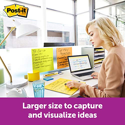Post-It Super Sticky Big Notes, Single Color (Yellow), Double Adhesion, 11 In X 11 In #TOP2