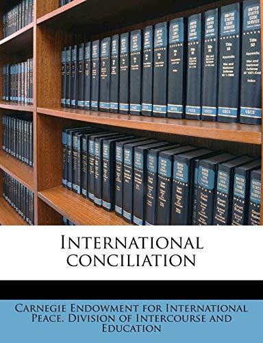 International Conciliatio, Volume 1, 1919