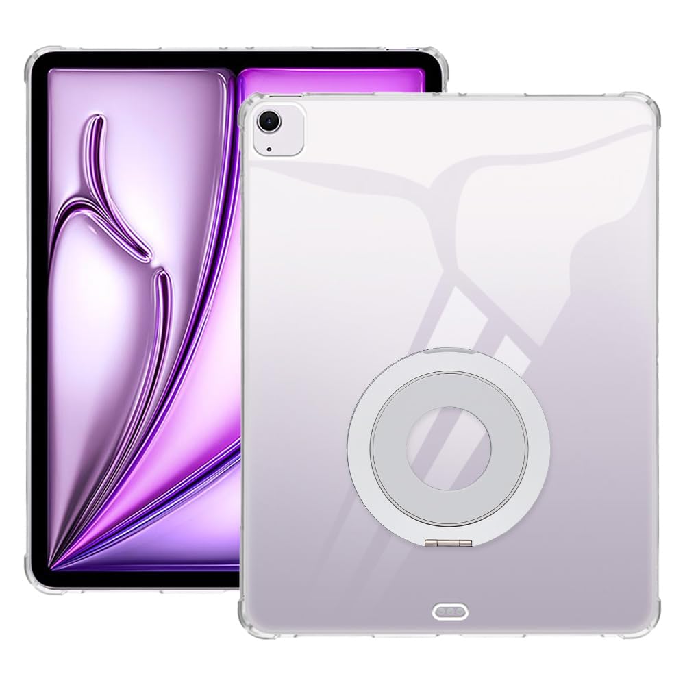 Funda y soporte de mesa compatible con iPad Air 13 2024 carcasa transparente de escritorio 8