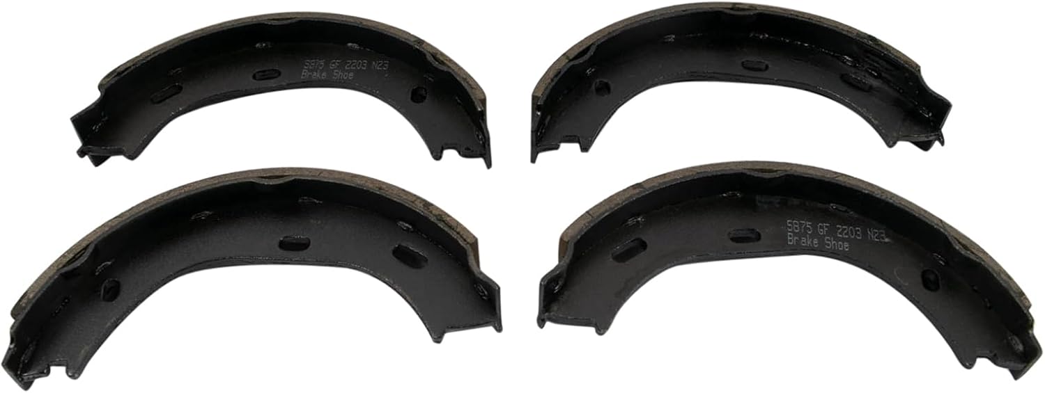 TRQ Parking Brake Shoe Set Compatible with 1968-1991 Mercedes-Benz