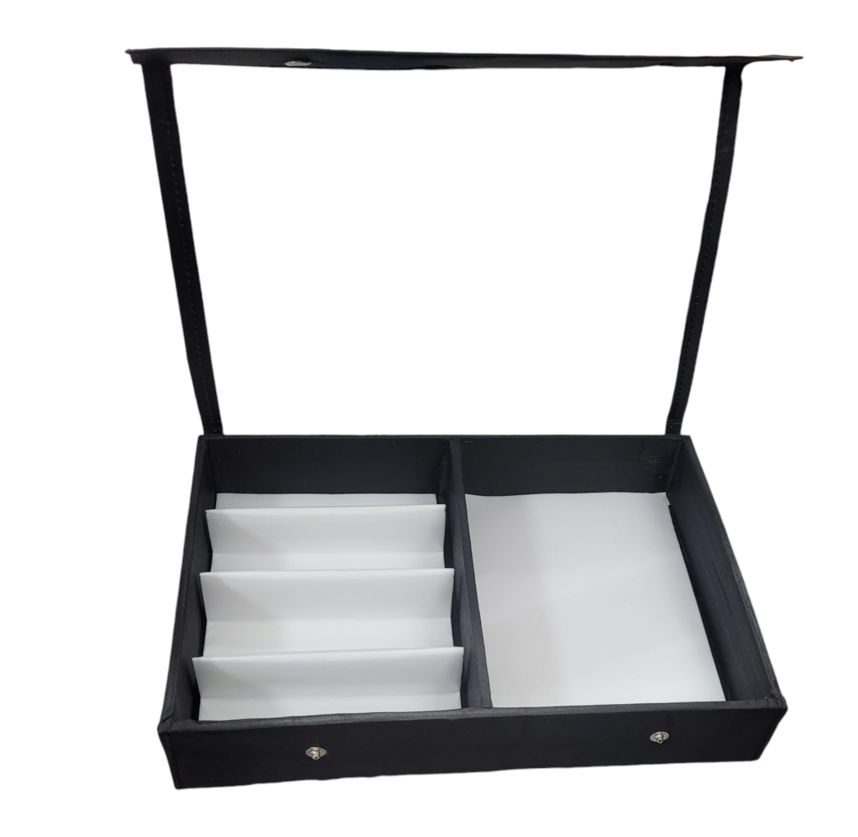 Nooks ,Sunglasses,Accessories and Jewelary storage Wooden & Cotton Storage Compartment Organizer Tray, Box,Case Cover Zipper_(Make In India) | Multicolor |-image-29